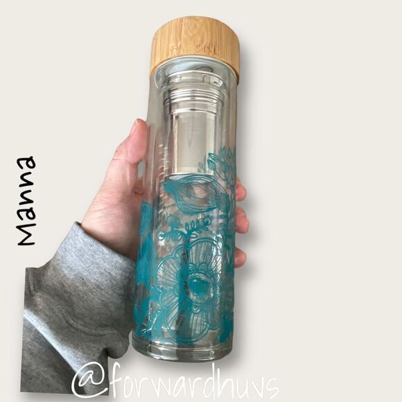 Manna Wai 20oz Glass Bottle Stainless Steel Infuser - Picture 3 of 10